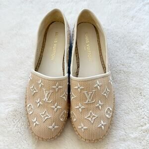 NEW!!! Louis Vuitton women canvas espadrilles LV print size 41 EU Retail 900$